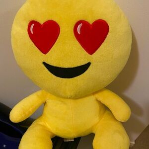 Sitting Heart Eyes Emoji Plush Toy